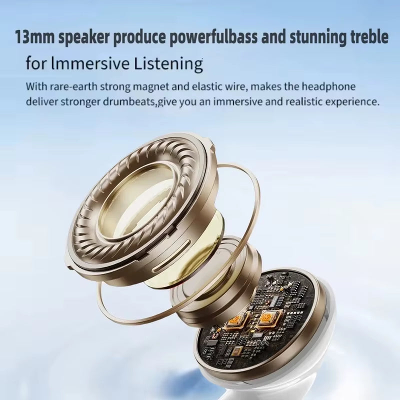New Wireless Bluetooth Headphones Earphones with Mic Charging Case Clear Sound Long Playtime Compatible with All Smartphone