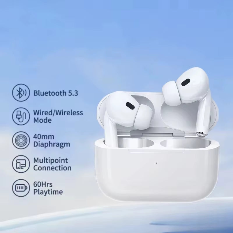 New Wireless Bluetooth Headphones Earphones with Mic Charging Case Clear Sound Long Playtime Compatible with All Smartphone